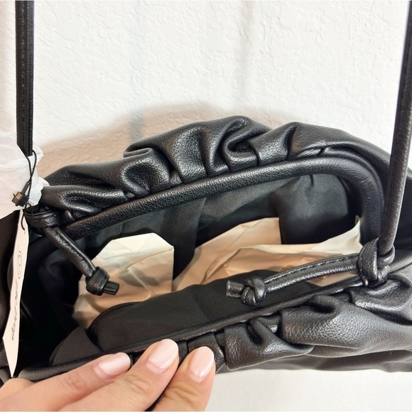 THE DROP POUCH BLACK WOMEN CLUTCH SPACIOUS BAG BRAND NEW WITH TAGS - Picture 3 of 6